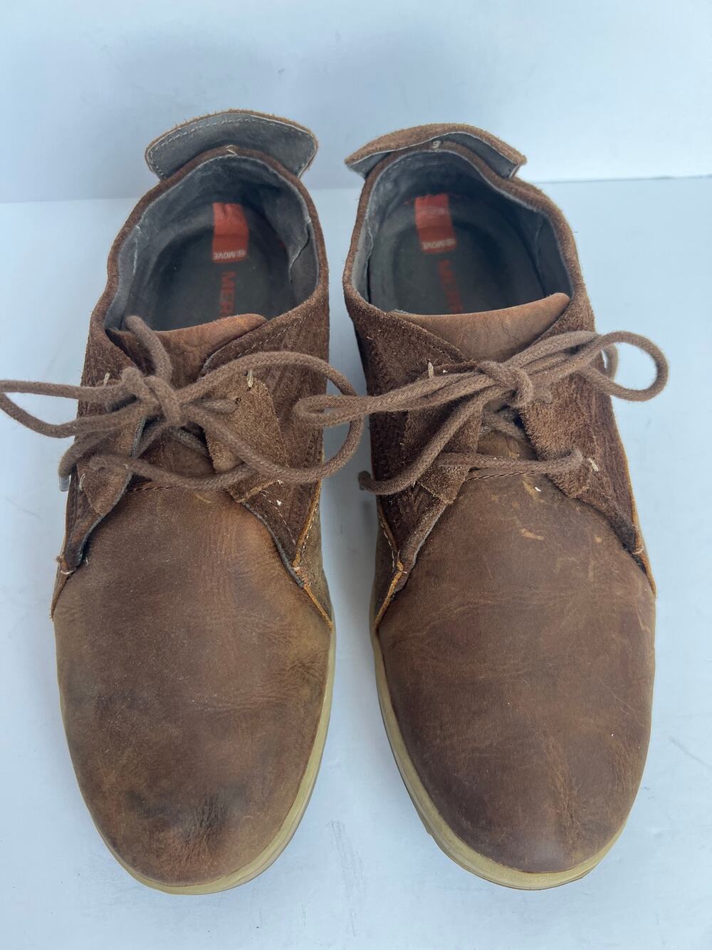 Merrell Ashland Tie Brown Sugar Suede Leather Comfort Walking Shoes Womens 8.5